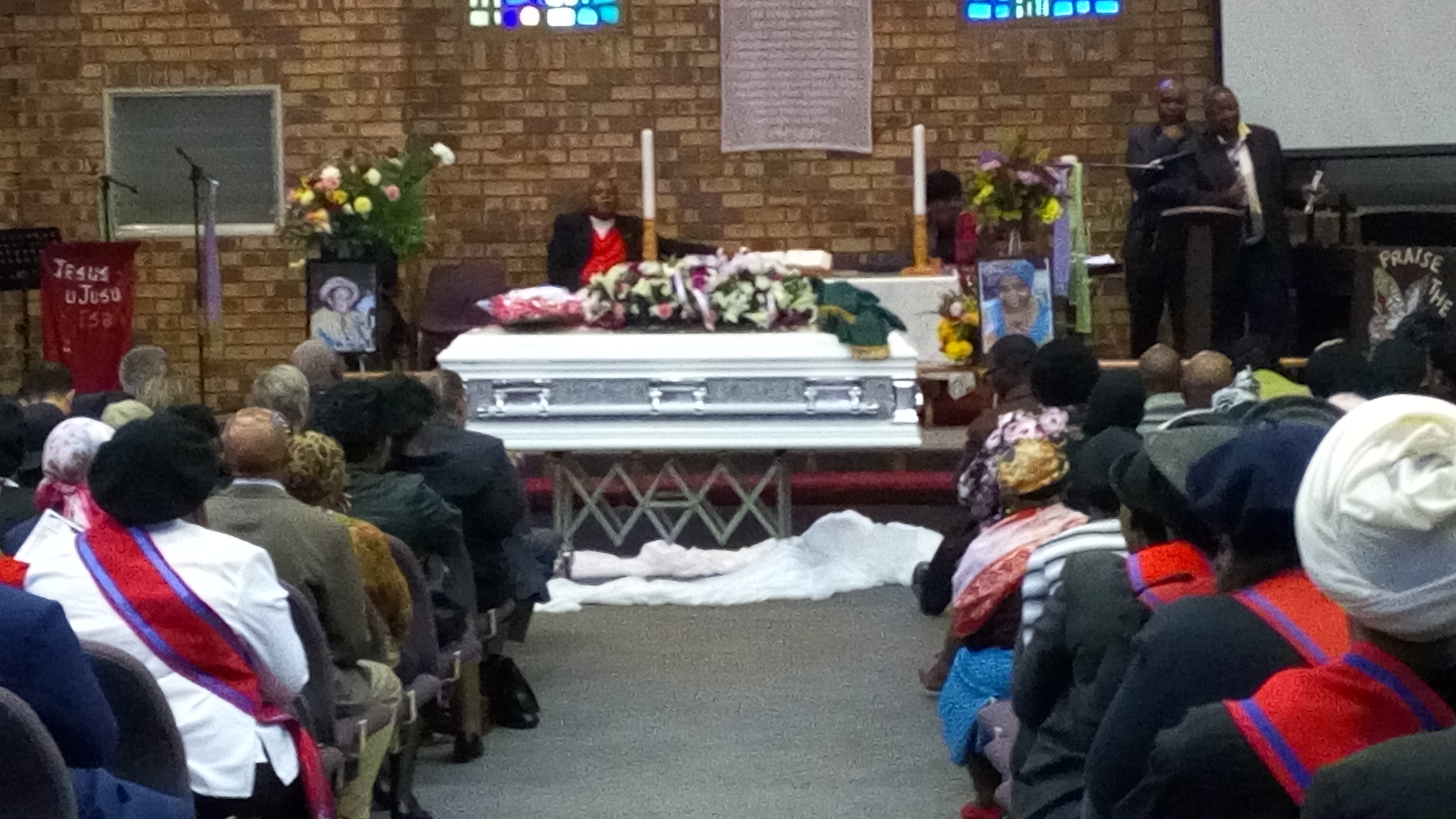 Funeral service setup